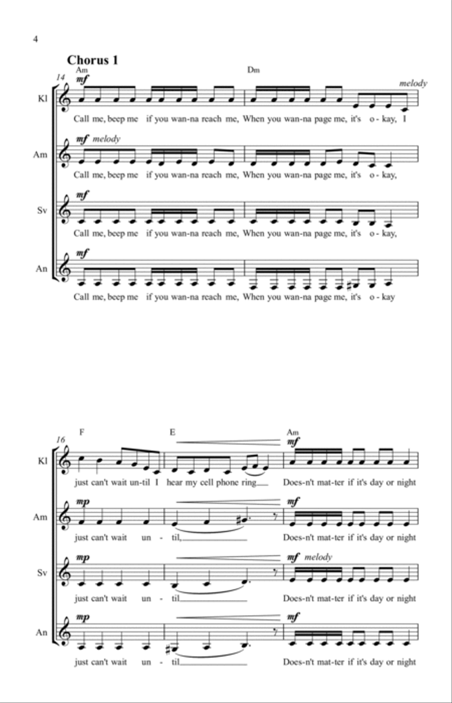 Call Me Beep Me Call Me Beep Me SSAA scores gallery preview page 5