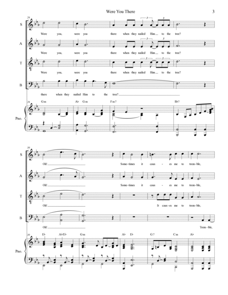Were You There (with "What Wondrous Love Is This") (for SATB) image number null