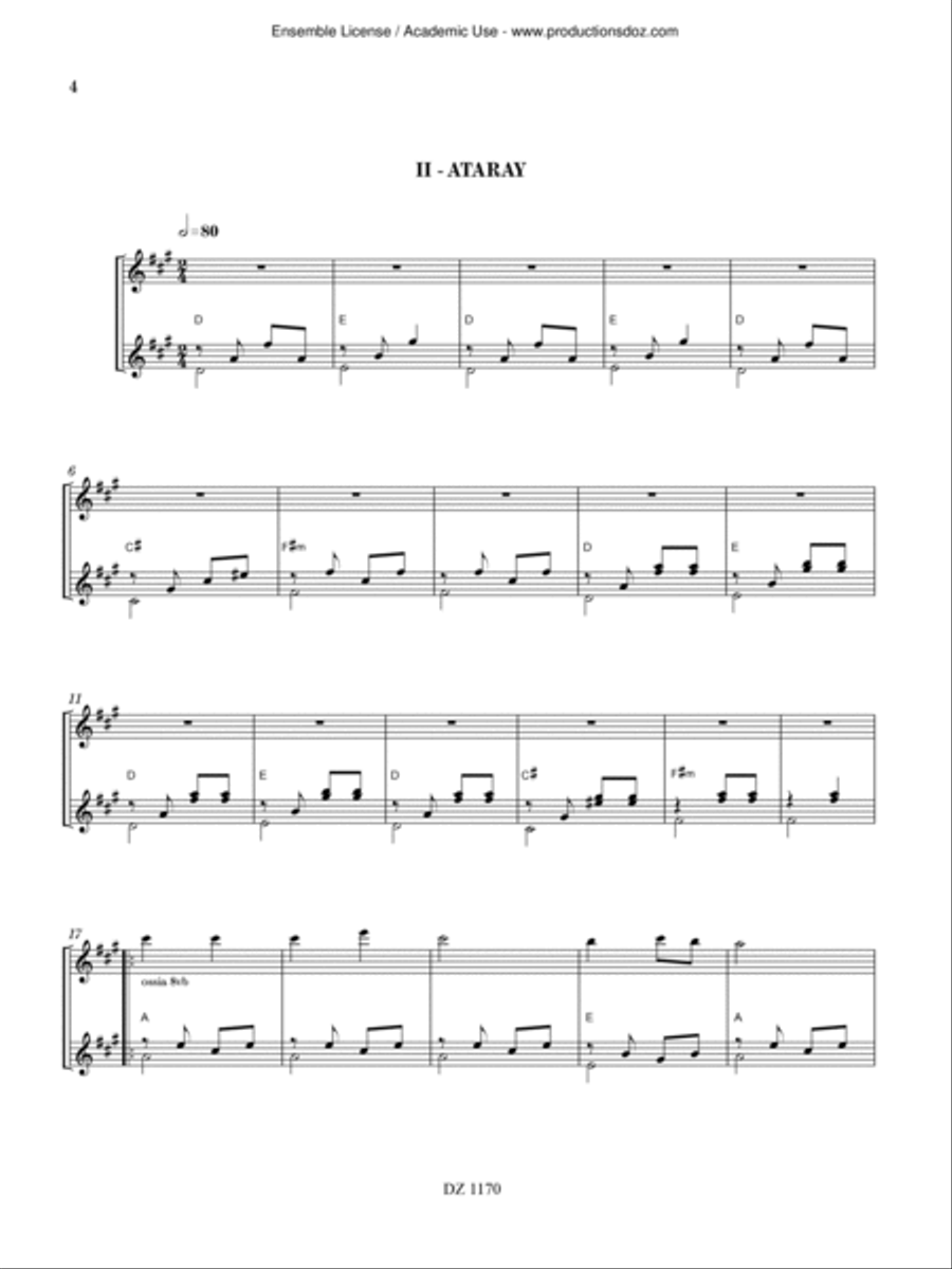 Musique des Andes Classical Guitar scores gallery preview page 4