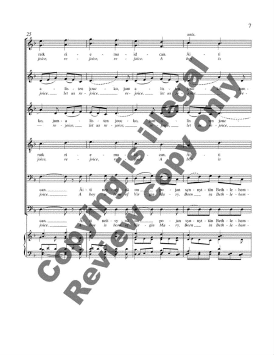 Jumalisten joucko (Rejoice, let us rejoice) Choir scores gallery preview page 5