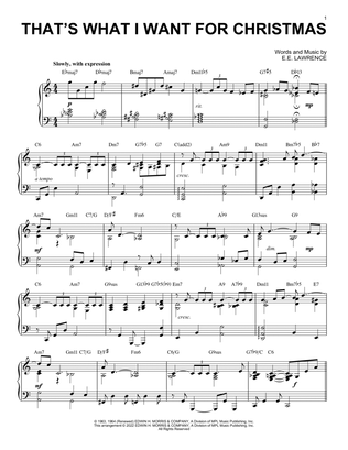 That's What I Want For Christmas [Jazz version] (arr. Brent Edstrom)