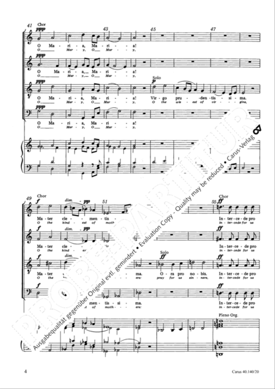 Bruckner: Tota pulchra es; Pange lingua Score scores gallery preview page 5