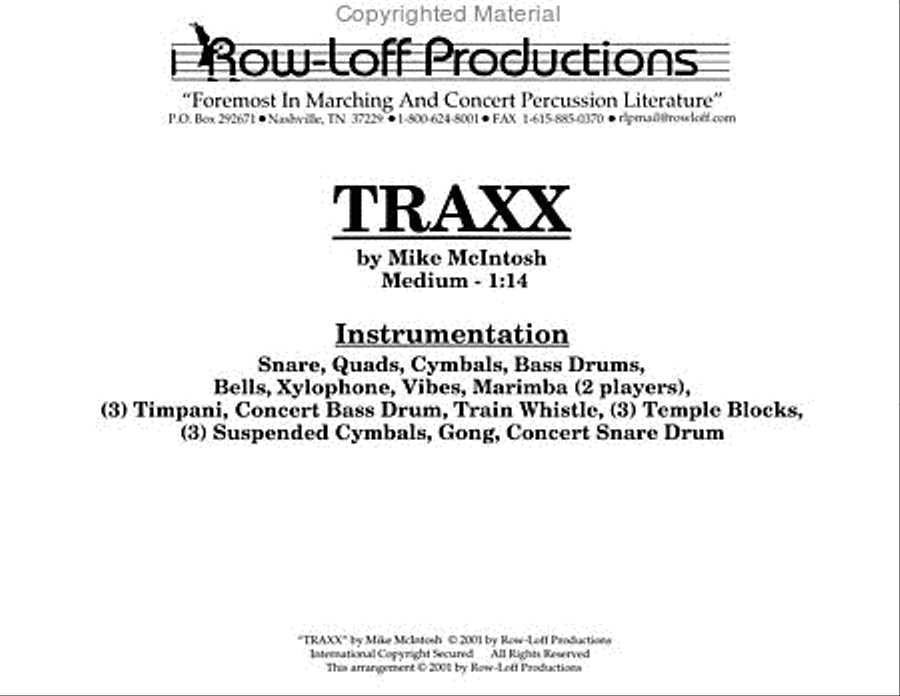 Traxx Percussion Ensemble scores gallery preview page 2