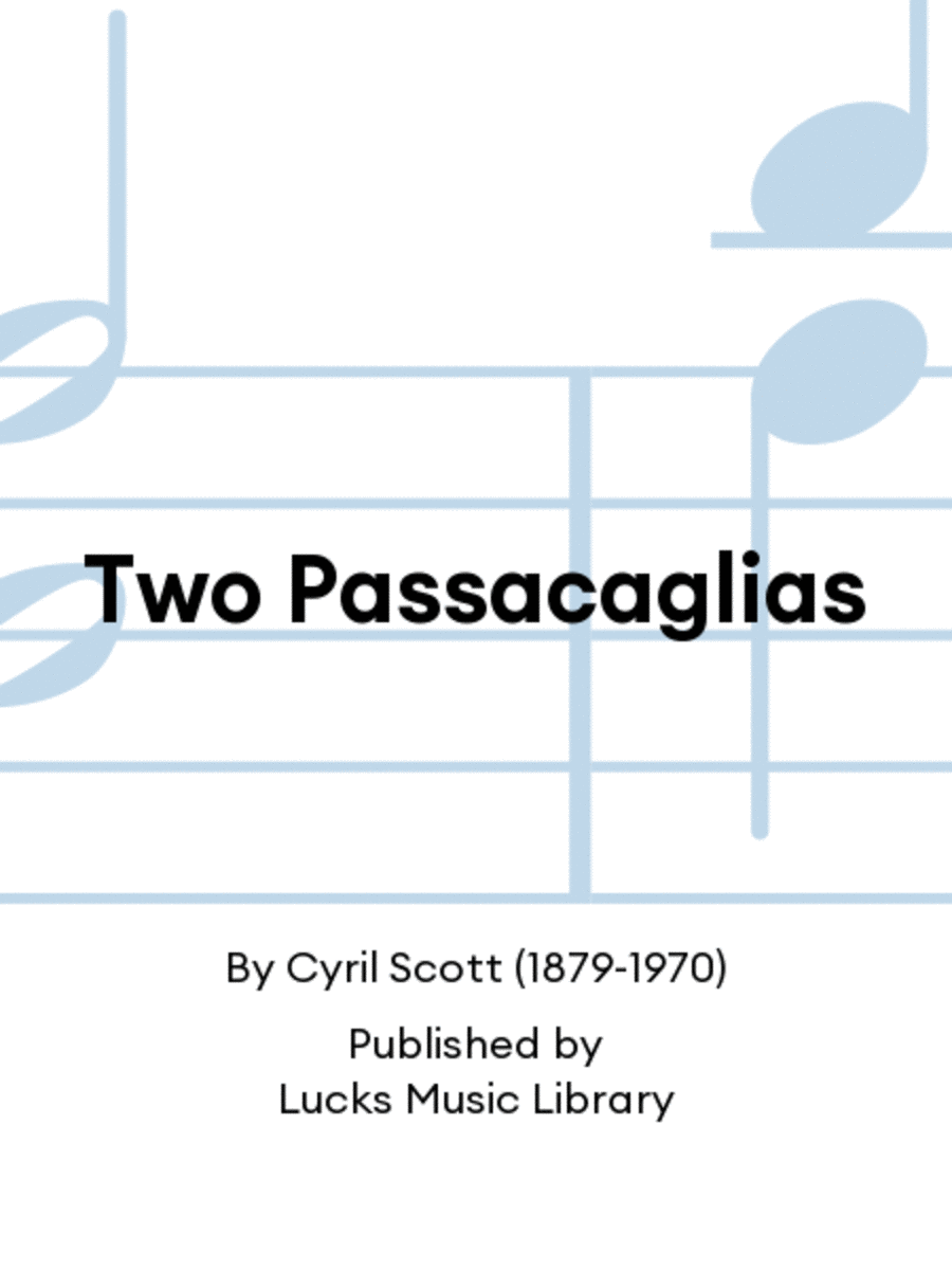 Two Passacaglias Set of Parts scores gallery preview page 1