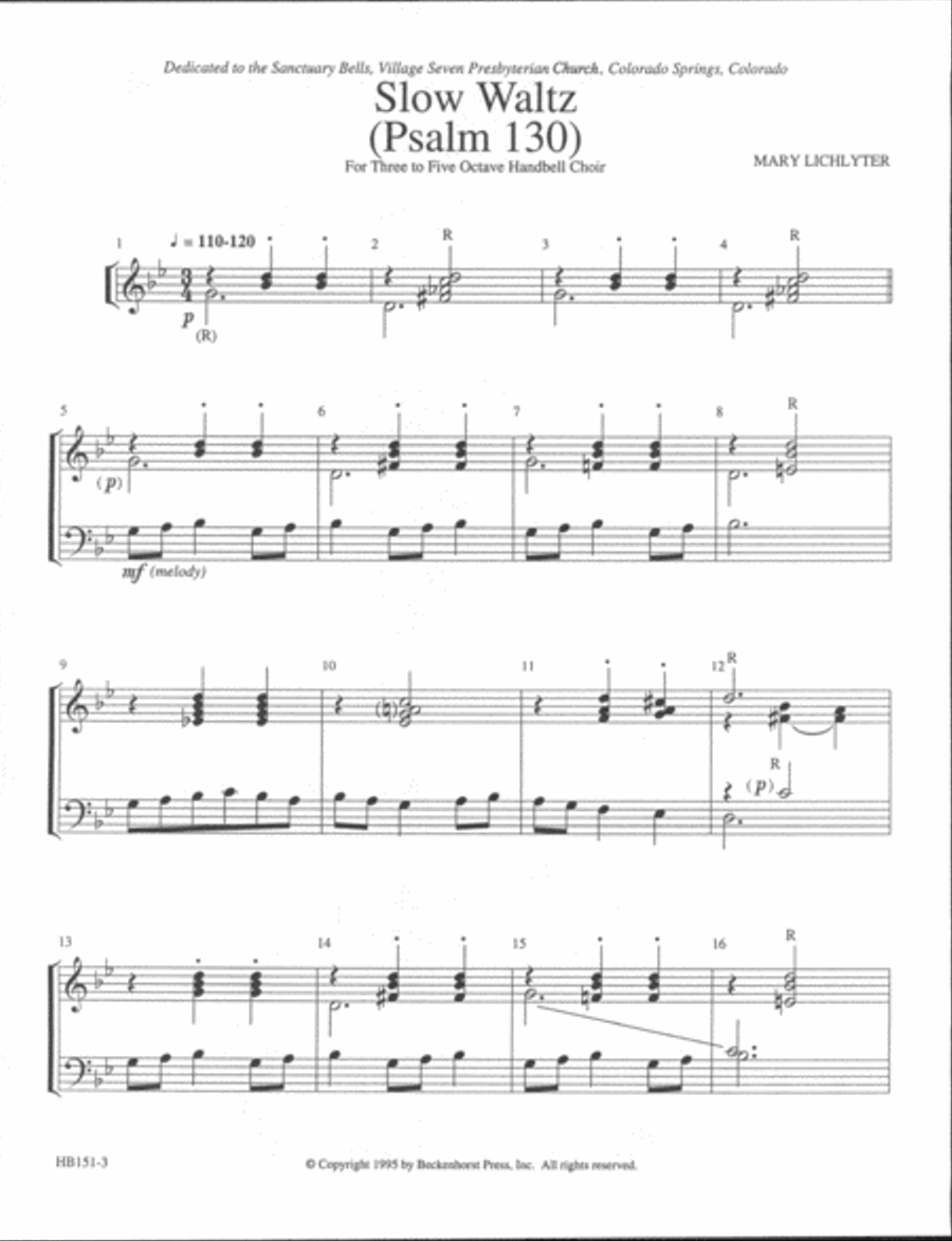 Slow Waltz (Psalm 130) 5-Octaves scores gallery preview page 3