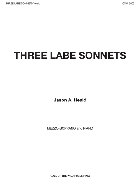 "Three Labe Sonnets" for mezzo-soprano and piano image number null