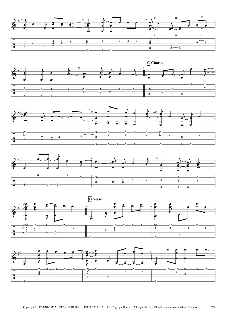 Brown Eyed Girl Brown Eyed Girl Guitar Tablature scores gallery preview page 2