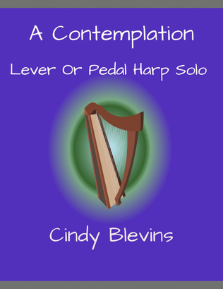 Book cover for A Contemplation, original solo for Lever or Pedal Harp