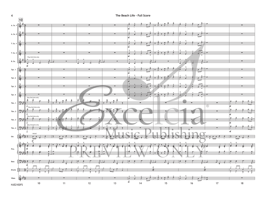 The Beach Life (Score) The Beach Life (Score) Jazz Ensemble scores gallery preview page 5