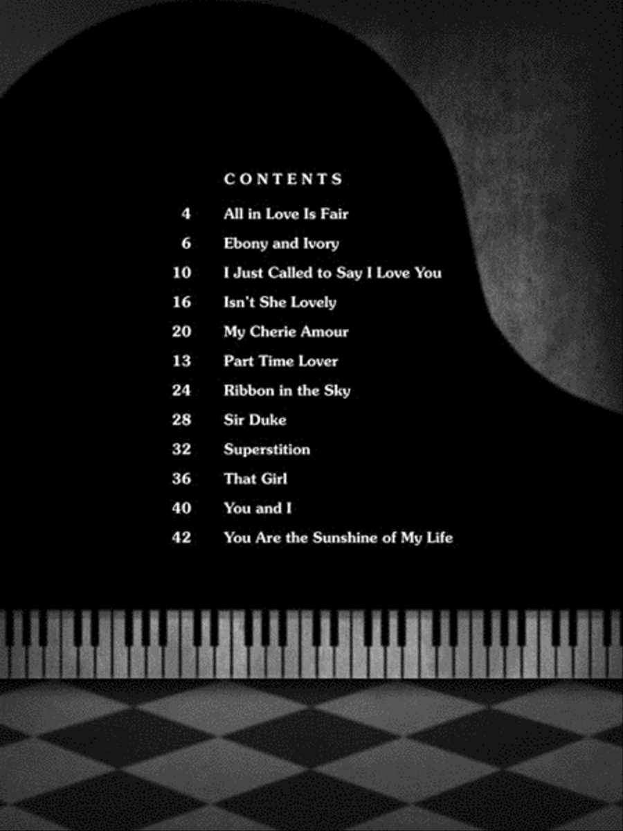 Stevie Wonder for Piano Solo Piano Solo scores gallery preview page 2