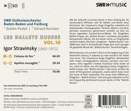 Stravinsky: Les Ballets Russes, Vol. 10