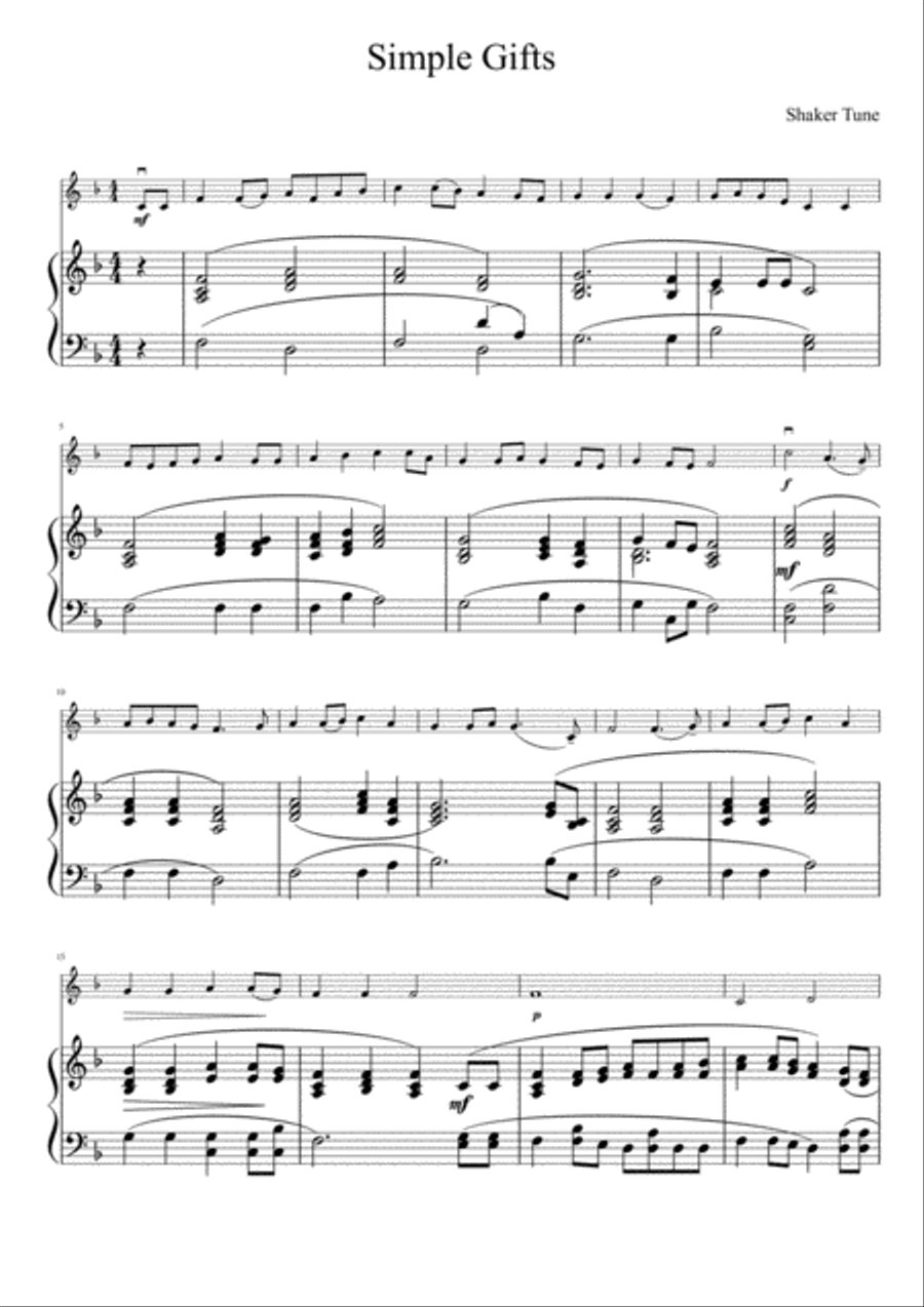 Simple Gifts Simple Gifts Violin Solo scores gallery preview page 2