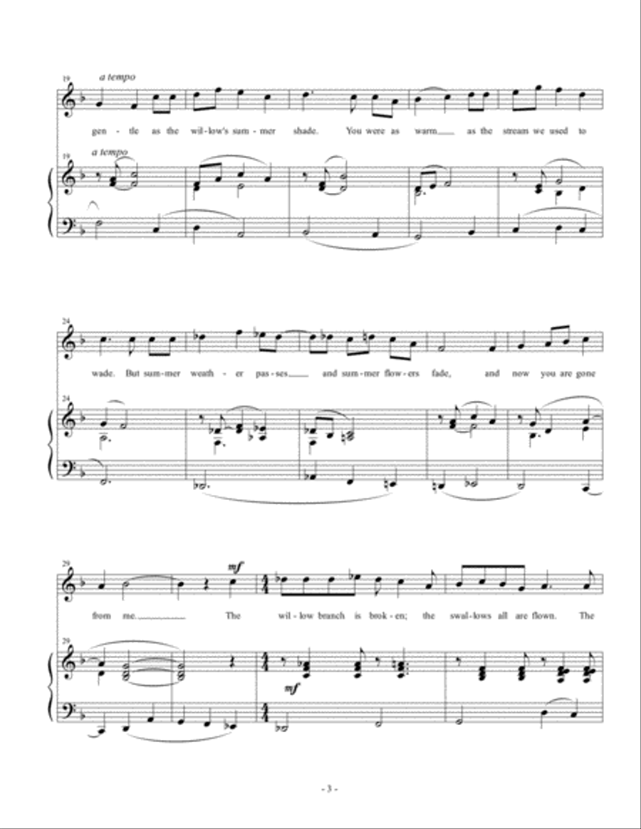 Song of the Willow Branches Soprano Voice scores gallery preview page 3