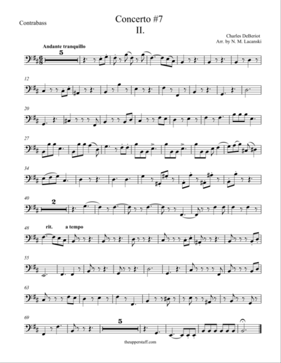 Violin Concerto #7 Second Movement String Orchestra scores gallery preview page 1