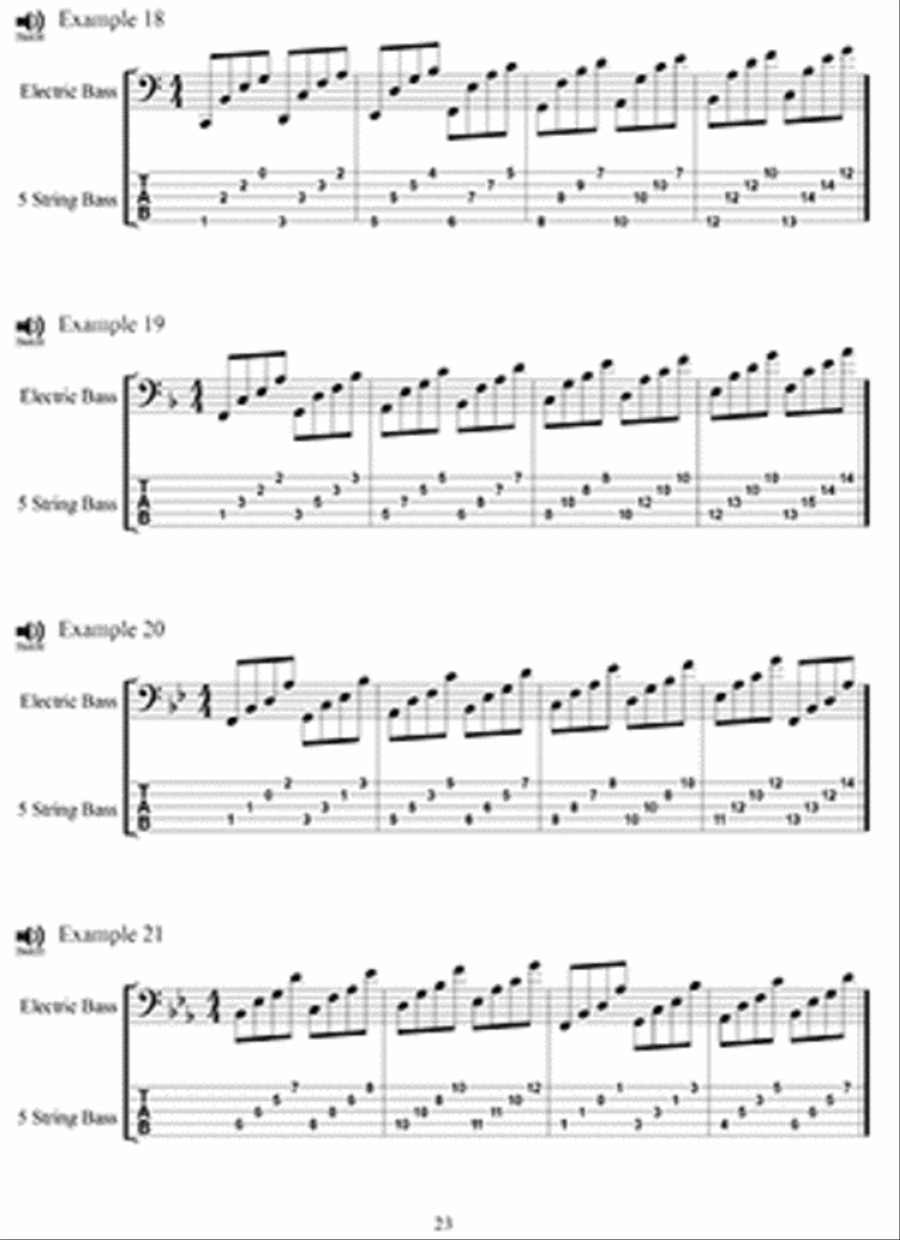 Learn to Burn: 5-String Bass Guitar Double Bass scores gallery preview page 4