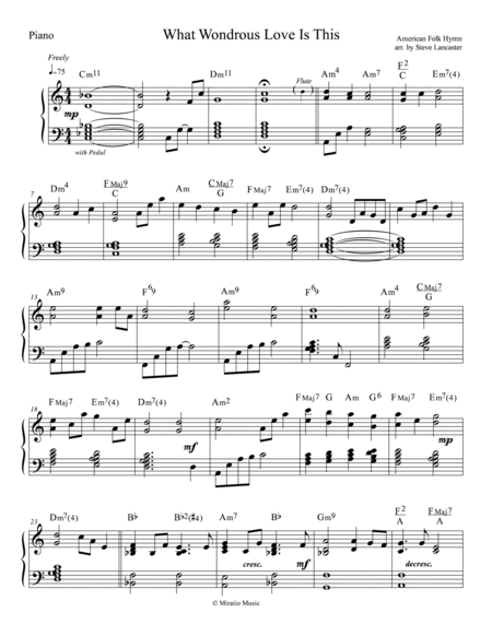 What Wondrous Love Is This - Celtic arr. for Flute & Piano image number null