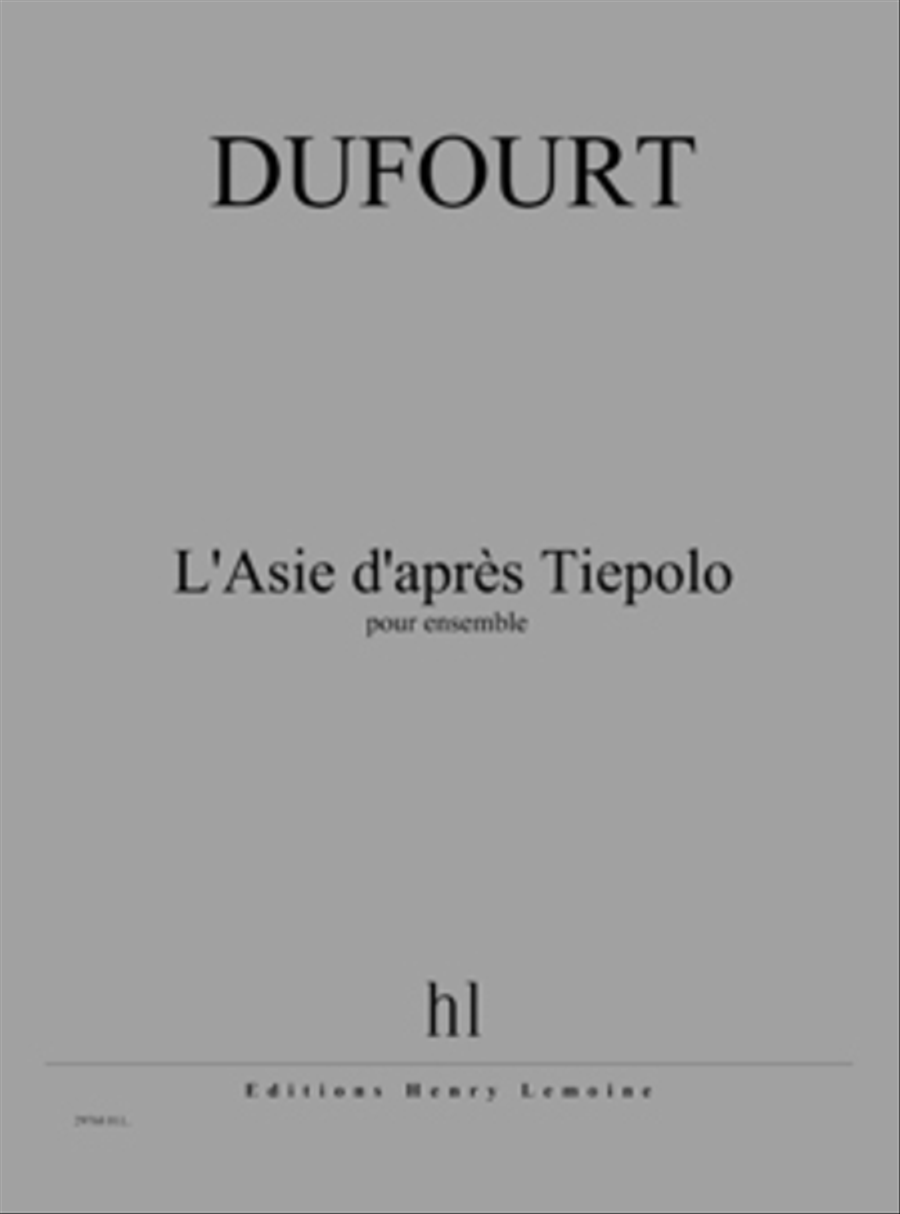 L'Asie d'apres Tiepolo L'Asie d'apres Tiepolo Score scores gallery preview page 1