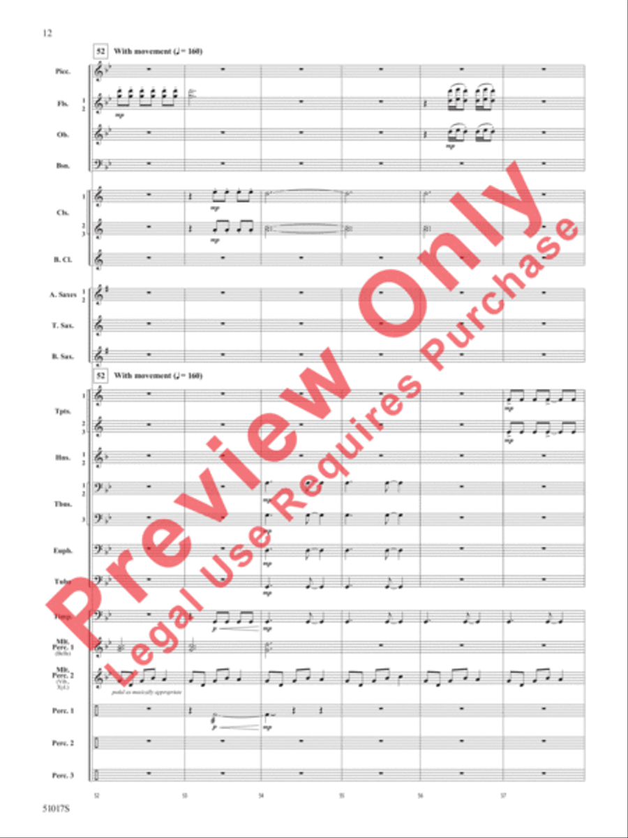 Lucid Dreams Concert Band scores gallery preview page 13