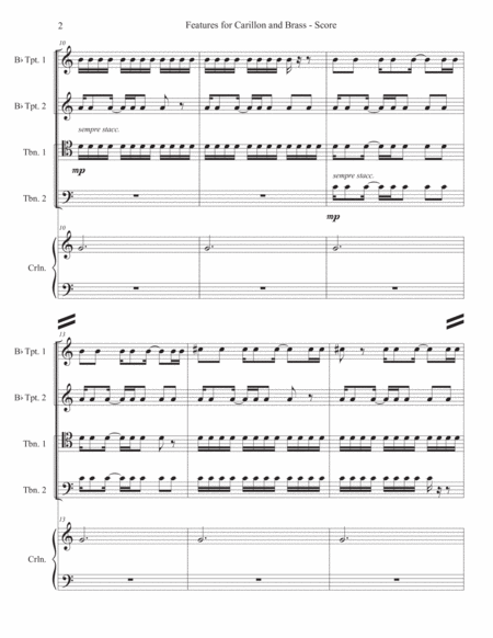 Features for Carillon and Brass (score and parts) image number null
