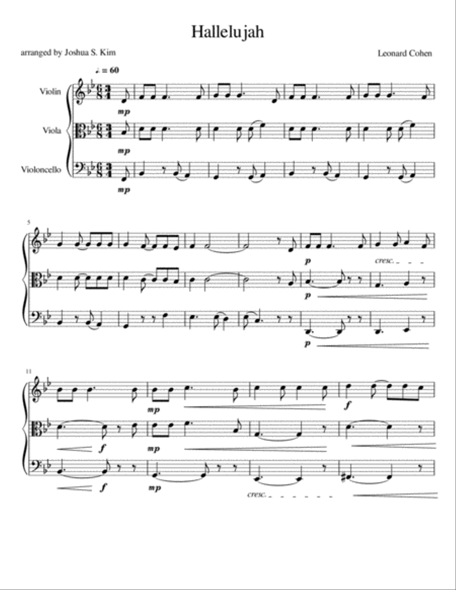 Hallelujah Small Ensemble scores gallery preview page 2