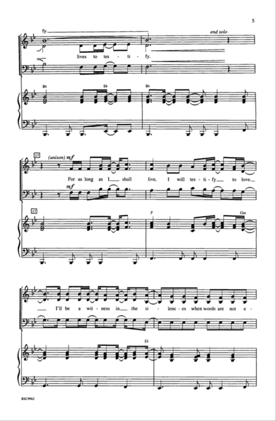 Testify to Love 4-Part scores gallery preview page 4
