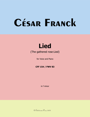 Book cover for Lied, by César Franck, in f minor