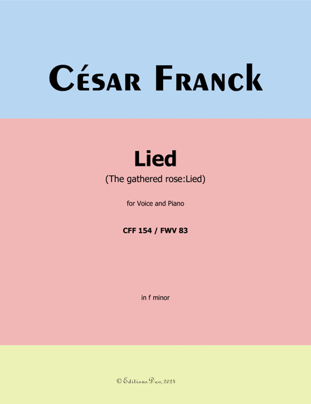 Lied, by César Franck, in f minor