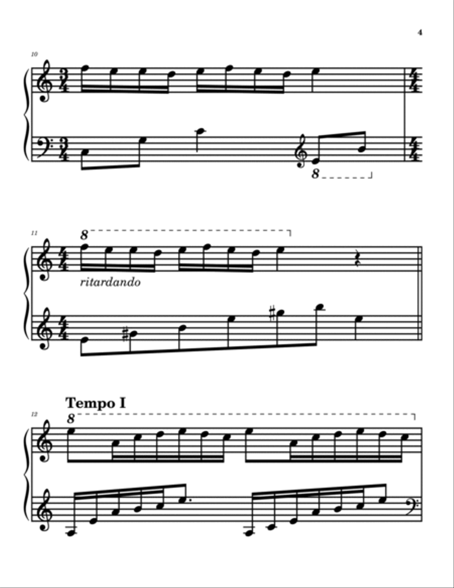 Spring Waltz in LARGE PRINT Key of C Wedding Music Piano Method scores gallery preview page 4