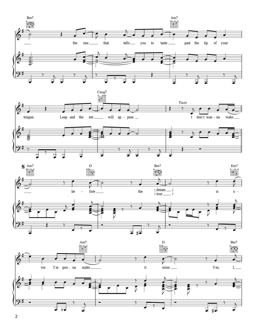 Make It Mine Piano, Vocal, Guitar scores gallery preview page 2