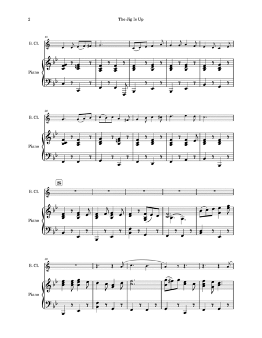 The Jig Is Up Bass Clarinet scores gallery preview page 3