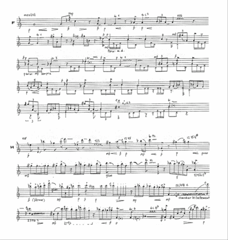 Aphorismes II Saxophone Solo scores gallery preview page 2