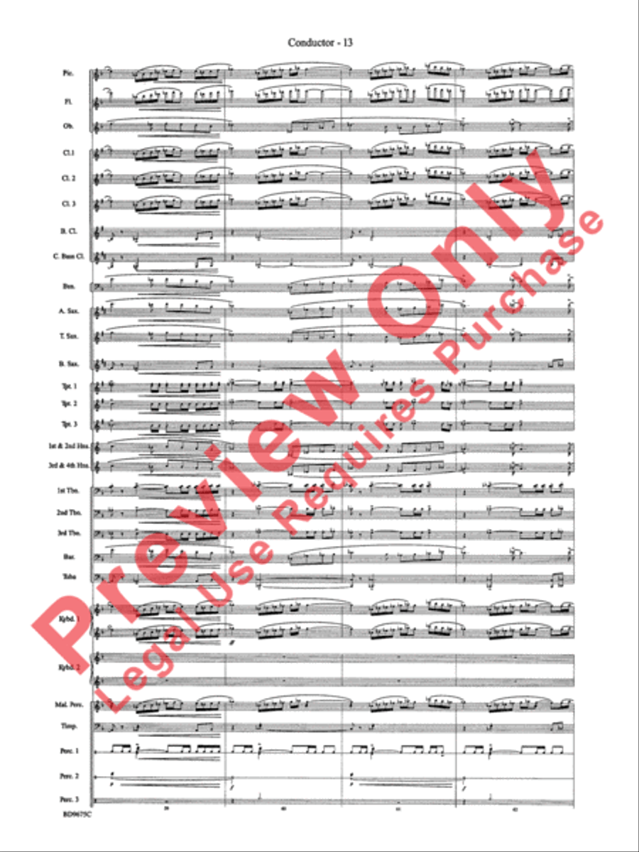 Twelve Seconds to the Moon Concert Band scores gallery preview page 16