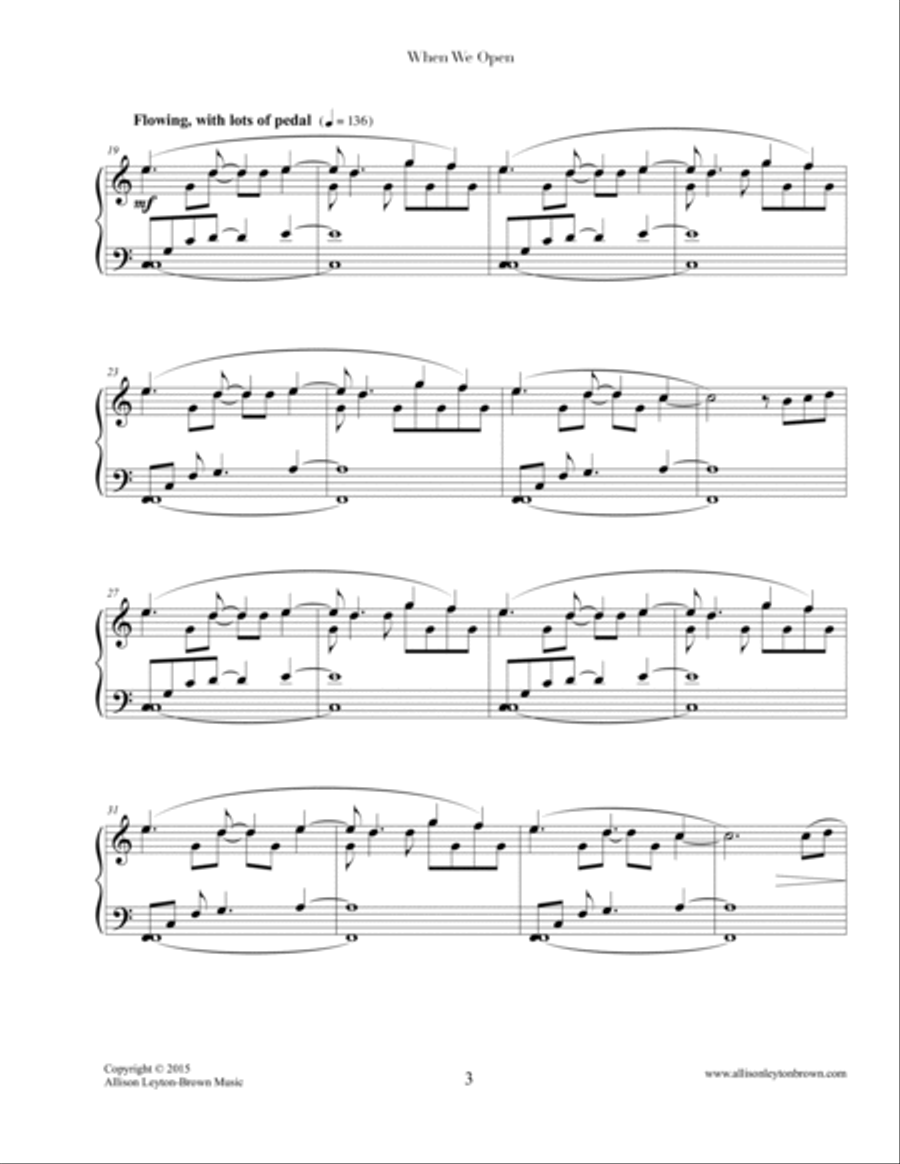 When We Open - Beautiful Piano Solo - by Allison Leyton-Brown Piano Solo scores gallery preview page 3