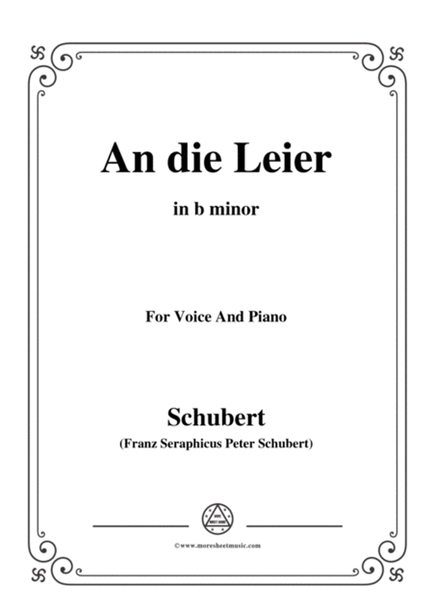 Schubert-An die Leier(To My Lyre),Op.56 No.2,in b minor,for Voice&Piano image number null
