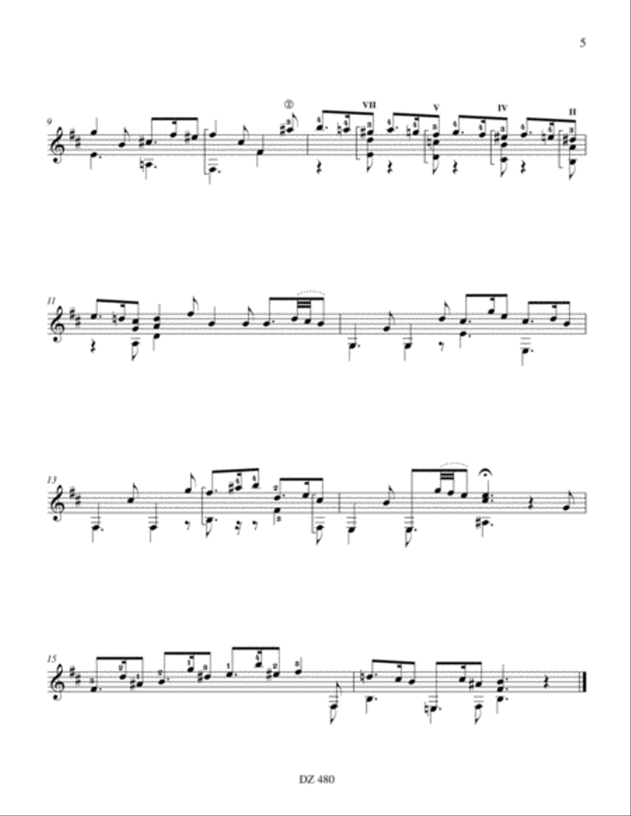 12 Fantasie, vol. 3, Fantasia IX-XII Classical Guitar scores gallery preview page 5