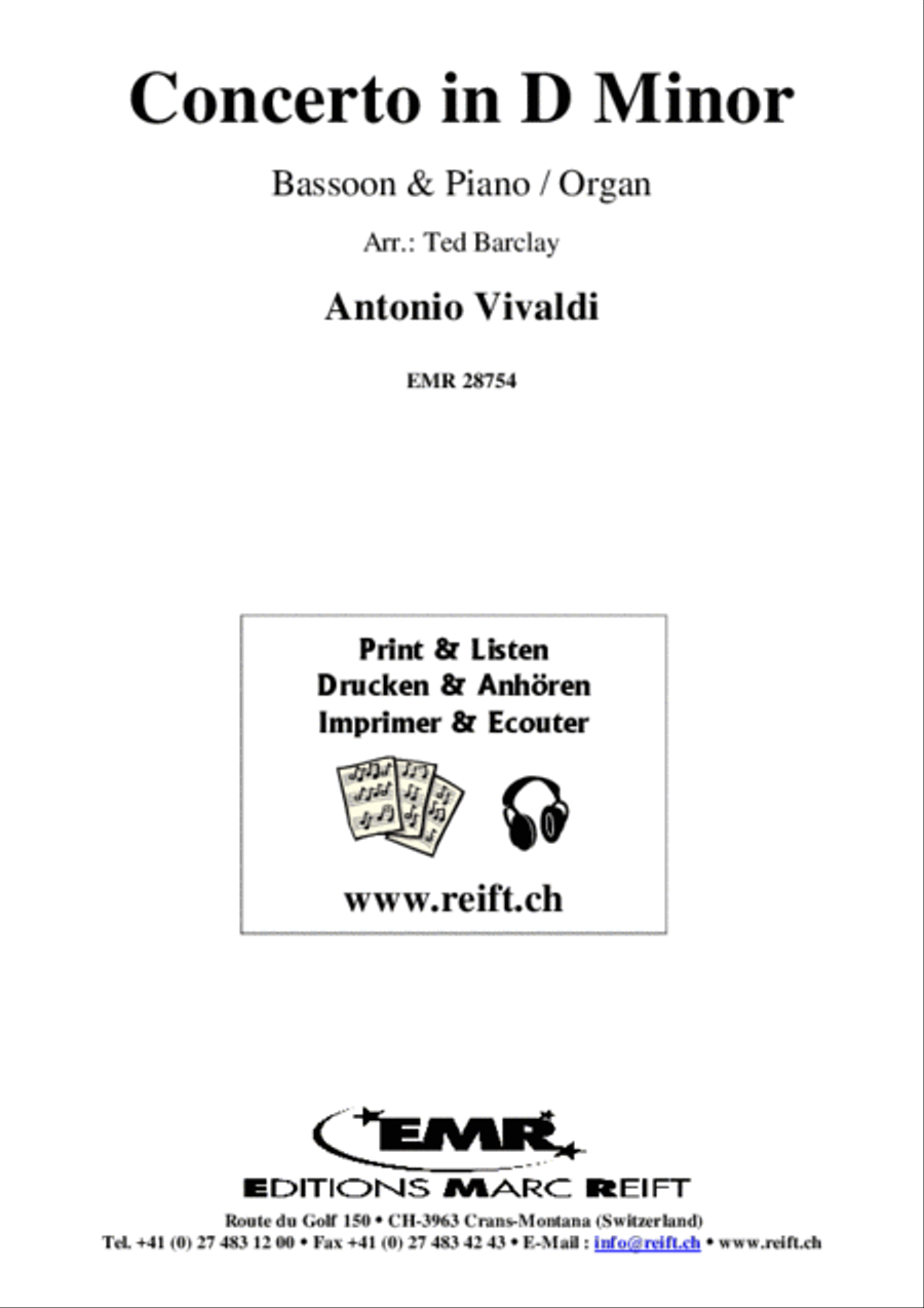 Concerto in D Minor Bassoon Solo scores gallery preview page 2