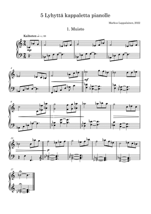 5 Short Pieces for Piano