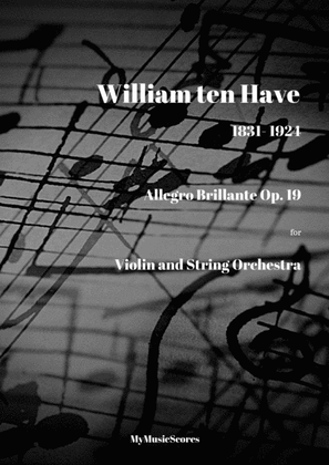 Book cover for Ten Have Allegro Brillante Op.19 for Violin and String Orchestra