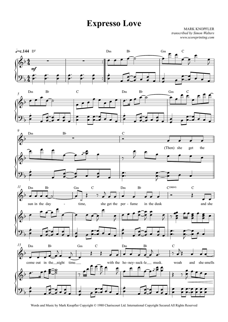 Expresso Love Expresso Love Piano, Vocal scores gallery preview page 1