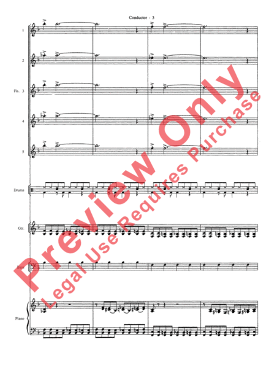 Batman Theme (from the Original TV Series) Flute Choir scores gallery preview page 4