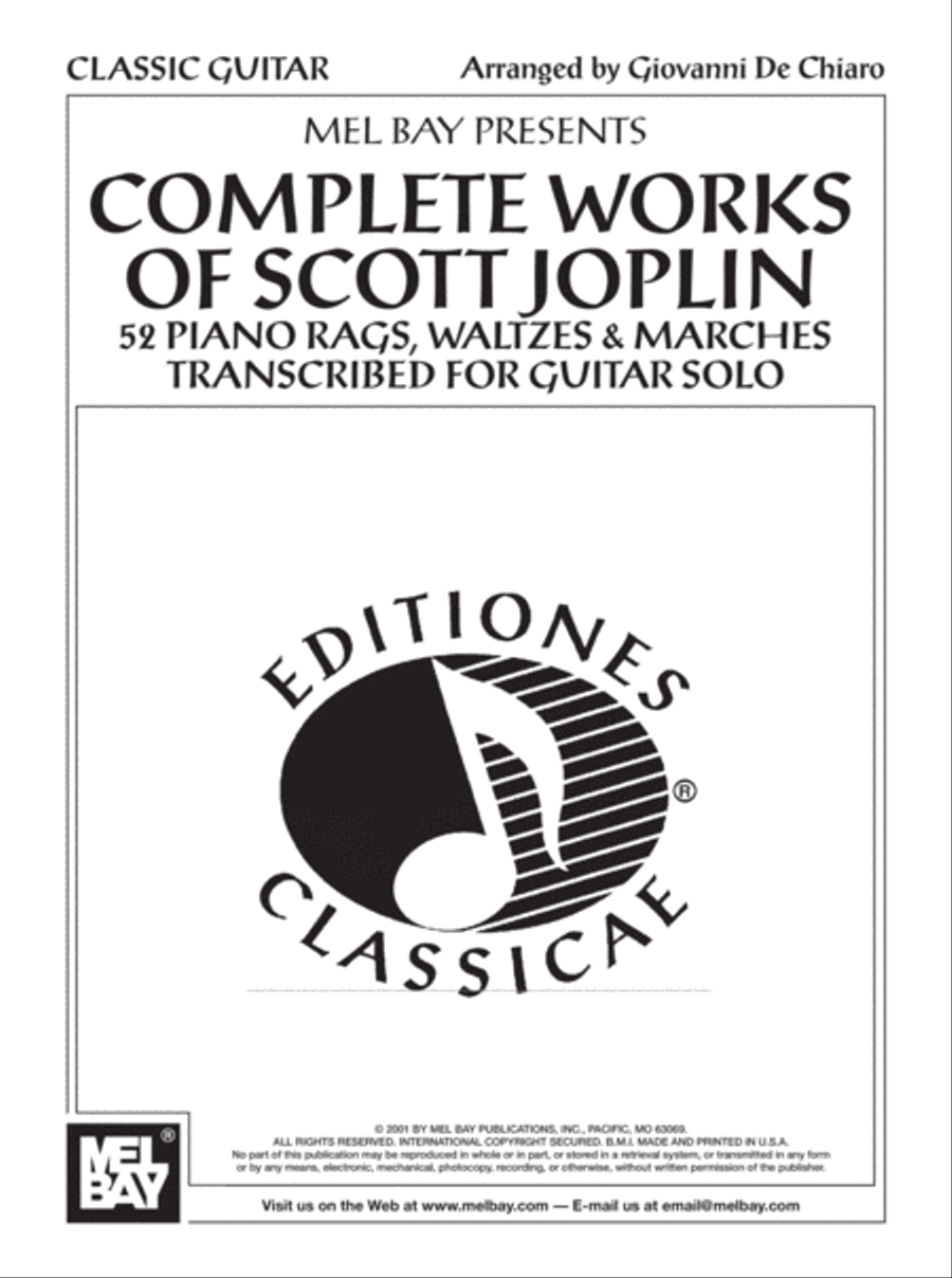 Complete Works of Scott Joplin Acoustic Guitar scores gallery preview page 7