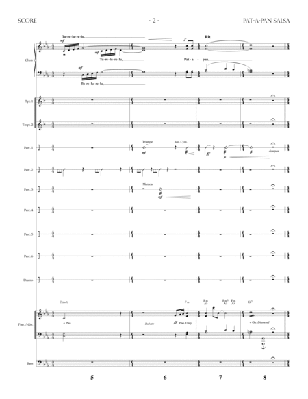 Pat-a-Pan Salsa - Brass and Percussion Score and Parts