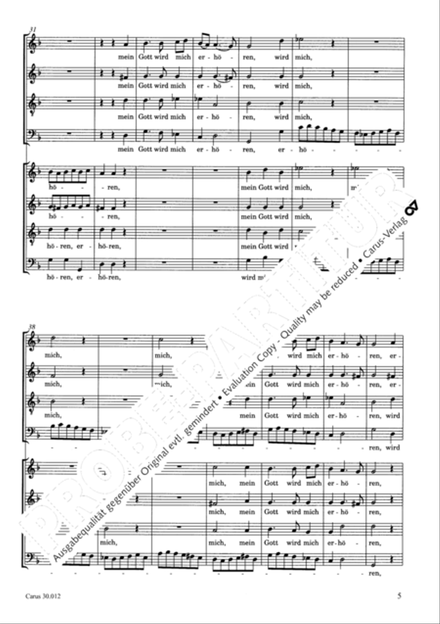 Ich will auf den Herren schauen 4-Part scores gallery preview page 6
