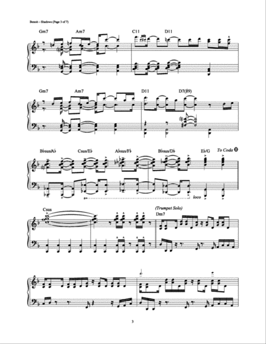 Shadows Piano Solo scores gallery preview page 3