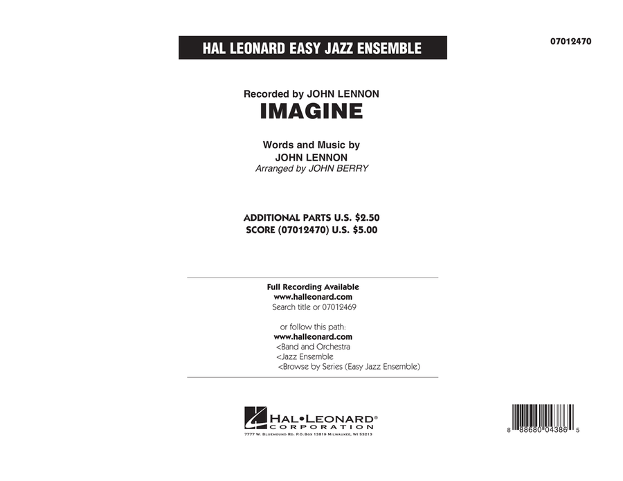 Imagine - Conductor Score (Full Score)