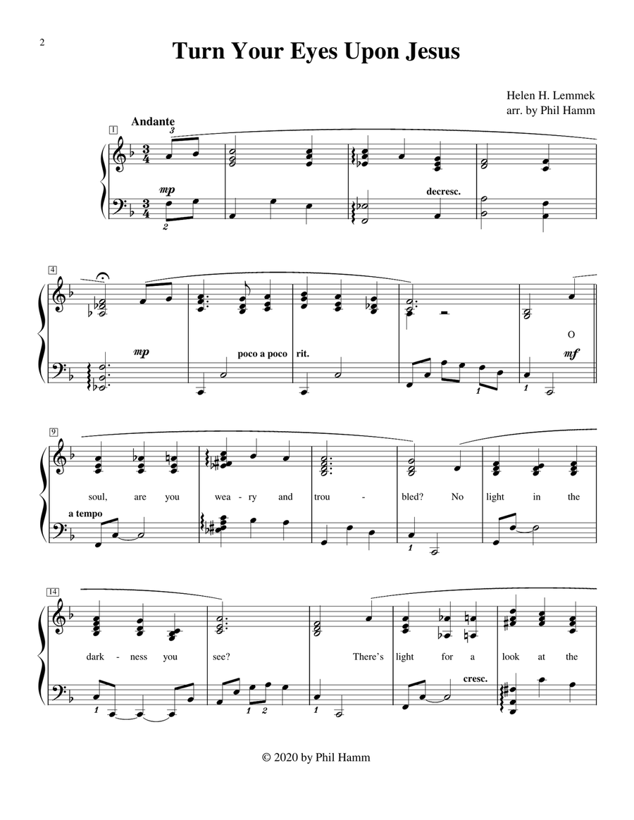 Jazzy Hymn Arrangements-Book Six Easy Piano scores gallery preview page 3