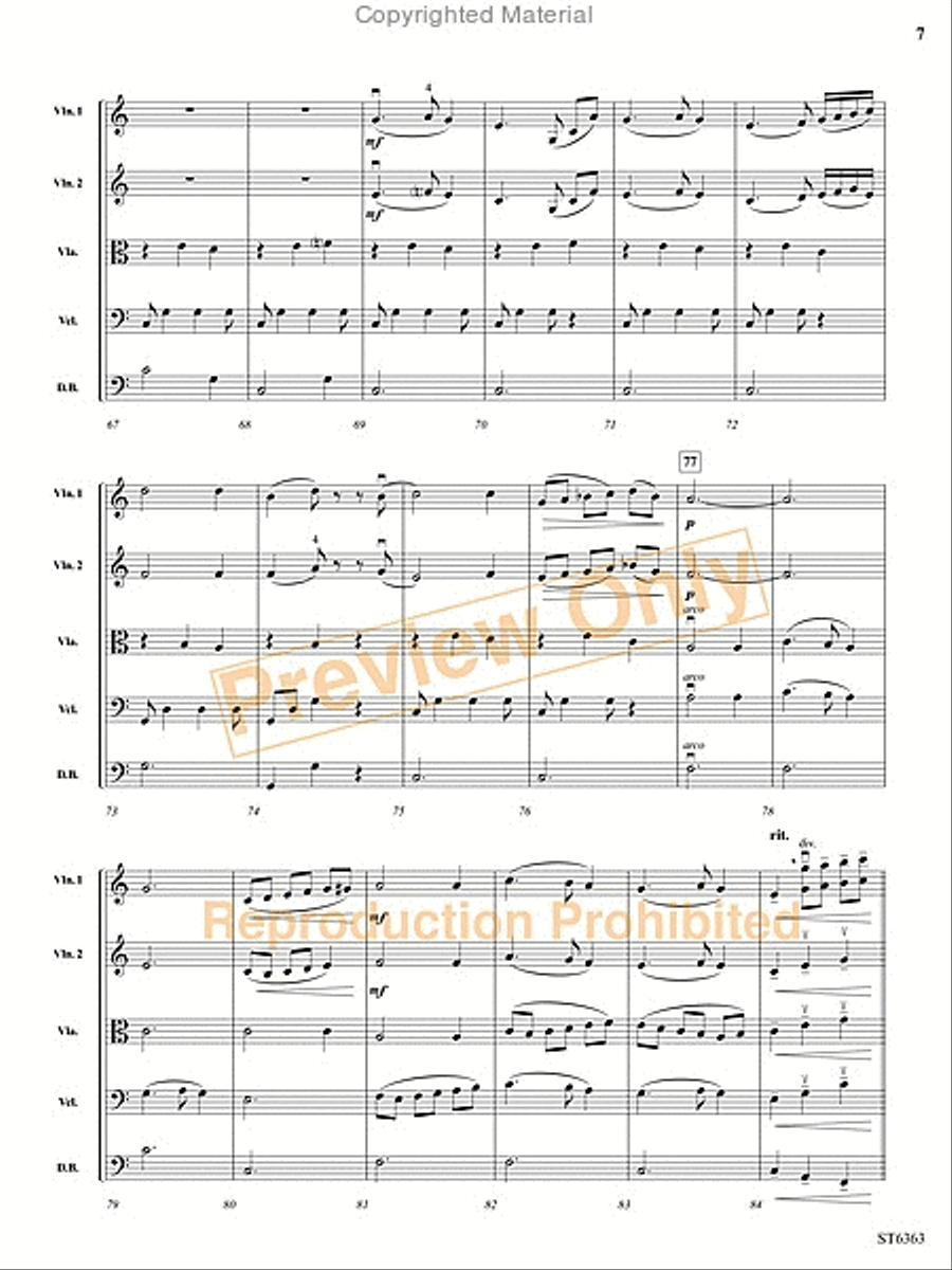 Silent Night String Orchestra scores gallery preview page 16