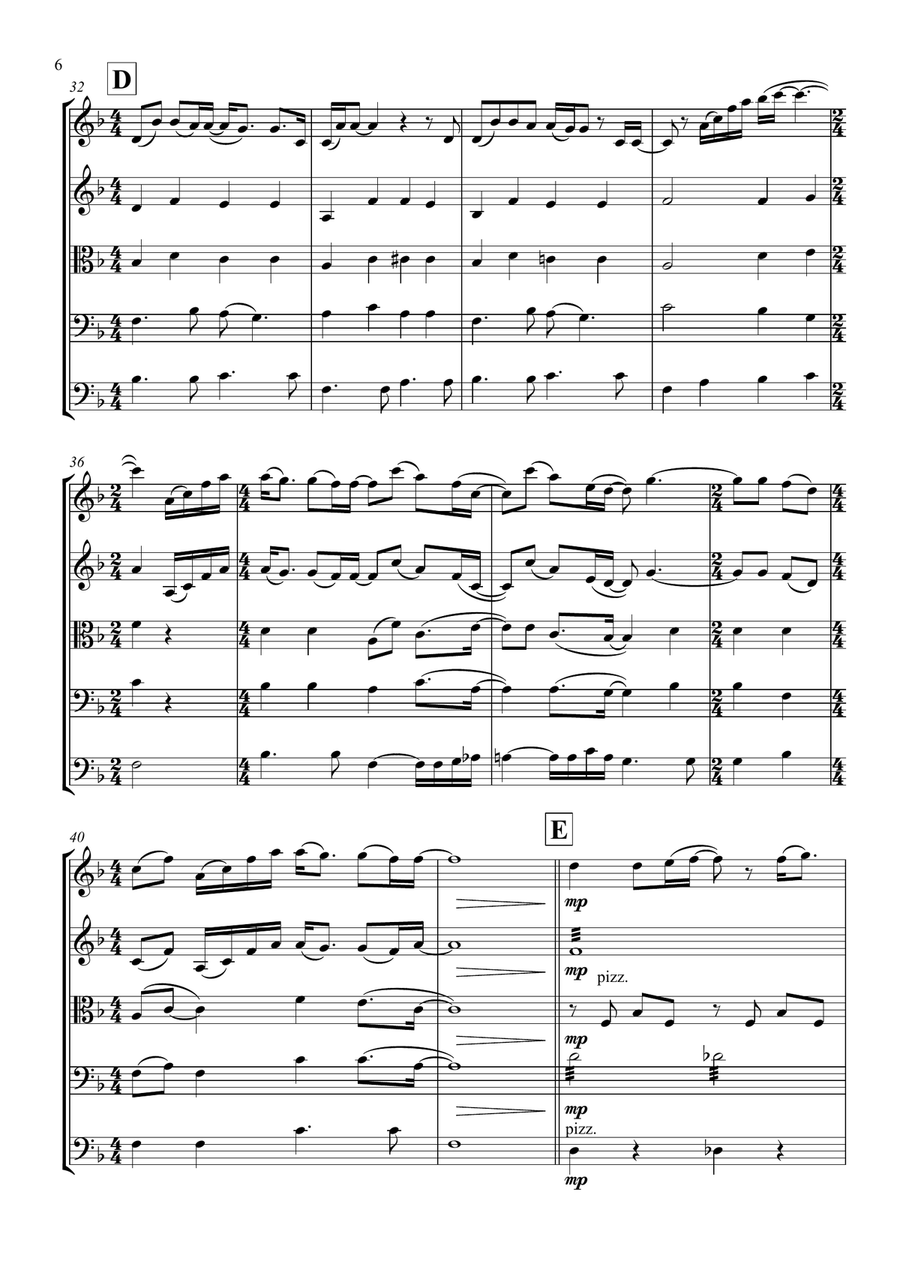Slipping Through My Fingers String Orchestra scores gallery preview page 6