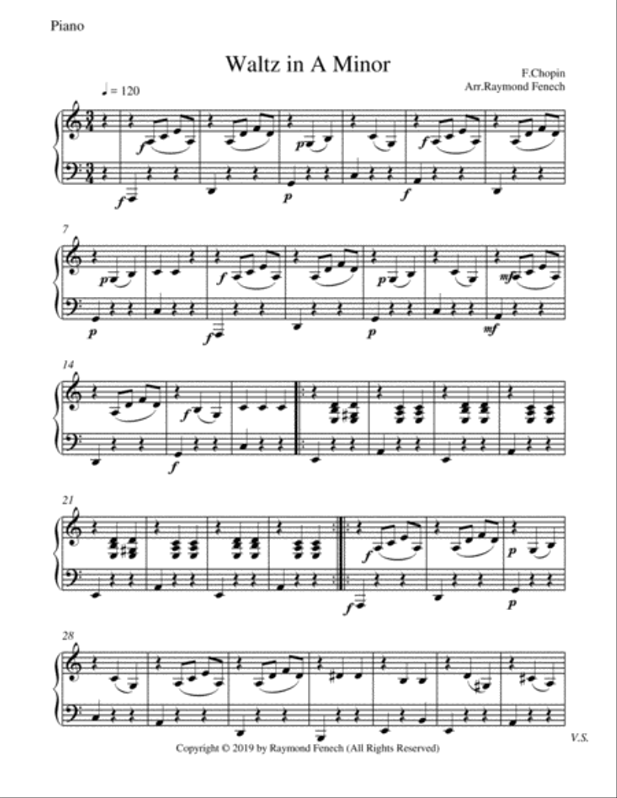 Waltz in A Minor (Chopin) - 2 Cellos and Piano - Chamber music String Duet scores gallery preview page 4