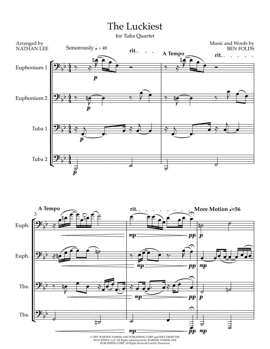 The Luckiest Euphonium scores gallery preview page 1